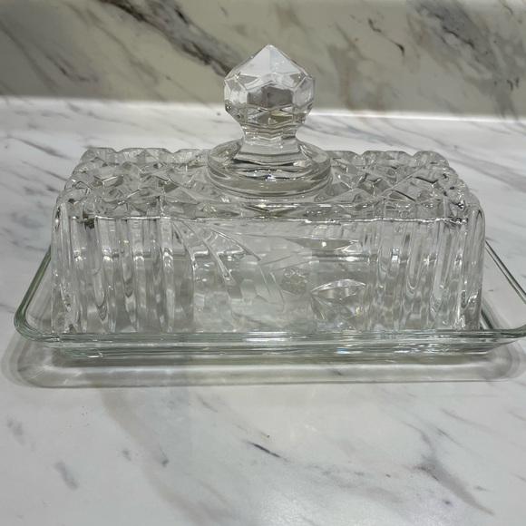 Other - Vintage crystal butter dish